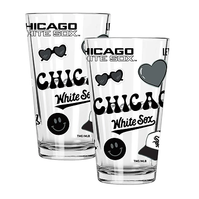The Memory Company Chicago White Sox Loco 16oz Pint Glass Two-Piece Set