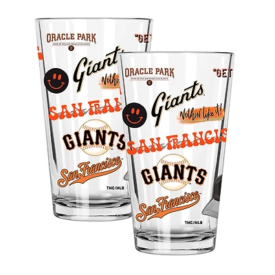The Memory Company San Francisco Giants Loco 16oz Pint Glass Two-Piece Set