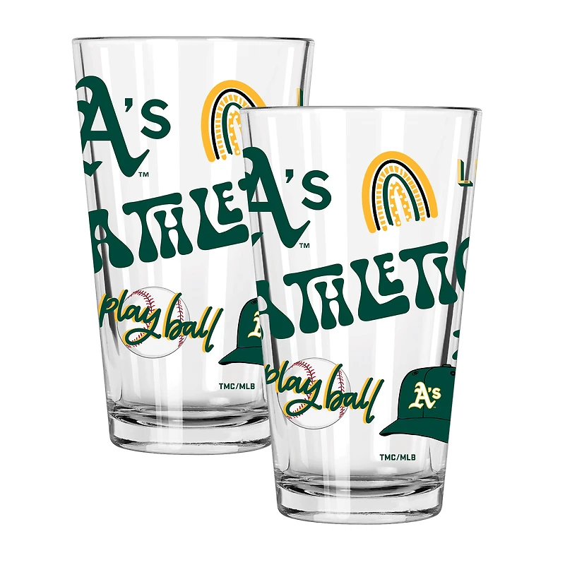 The Memory Company Athletics Loco 16oz Pint Glass Two-Piece Set