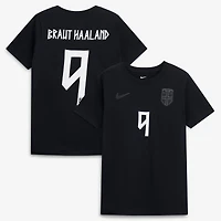 Youth Nike Erling Haaland Black Norway National Team Name & Number T-Shirt