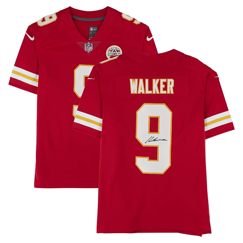 Kenneth Walker III Kansas City Chiefs Autographed Red Nike Limited Jersey