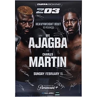 Zuffa Boxing Autographed Fanatics Authentic 27" x 39" Fight Poster with Signatures