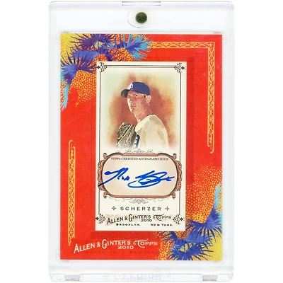 Max Scherzer Detroit Tigers Autographed 2010 Topps Allen & Ginter Mini Framed #AGA-MS Card