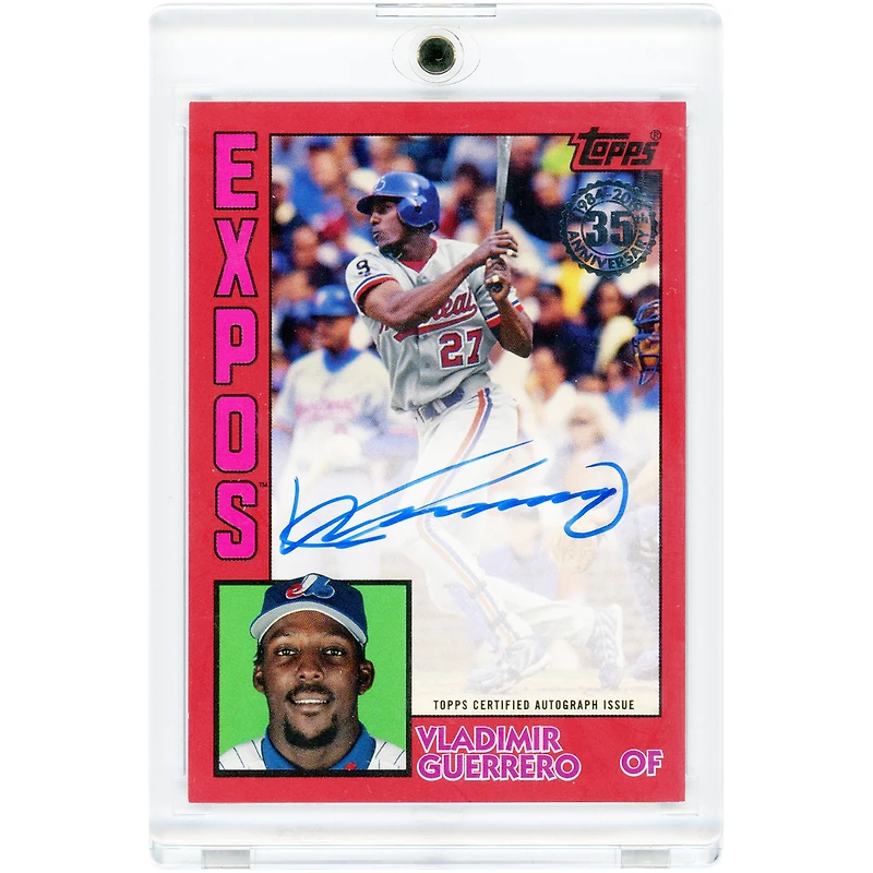 Vladimir Guerrero Montreal Expos Autographed 2019 Topps Red #84A-VGU #21/25 Card