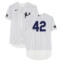 Trent Grisham New York Yankees Game-Used #42 White Pinstripe Jersey vs. Los Angeles Angels on April 15, 2026 - Jackie Robinson Day