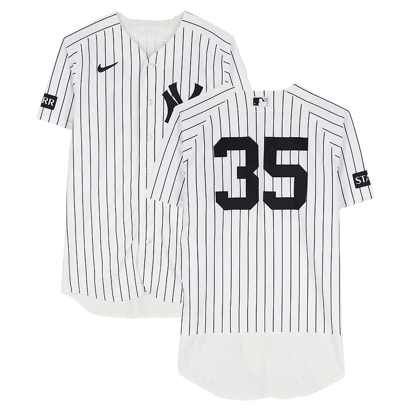 Cody Bellinger New York Yankees Game-Used #35 White Pinstripe Jersey vs. Kansas City Royals on April 19, 2026