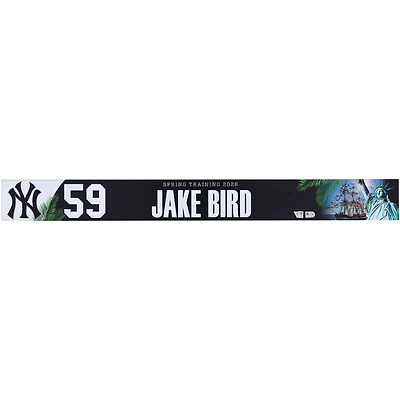 Jake Bird New York Yankees Player-Issued #59 Nameplate from 2026 MLB Spring Training