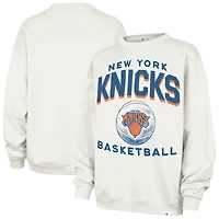 Women's '47  Cream New York Knicks Cloud Oversized Sweatshirt