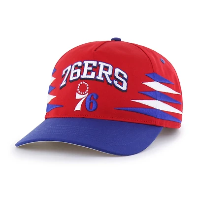 Men's '47  Red Philadelphia 76ers Diamond Cut Hitch Snapback Hat