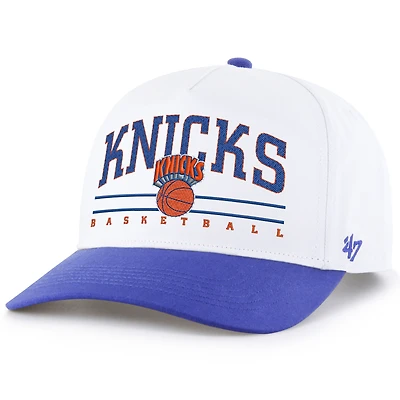 Men's '47  White/Blue New York Knicks Roscoe Hitch Adjustable Hat