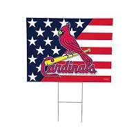 St. Louis Cardinals 18" x 24" Patriotic Americana Stars & Stripes Flag Outdoor Yard Sign
