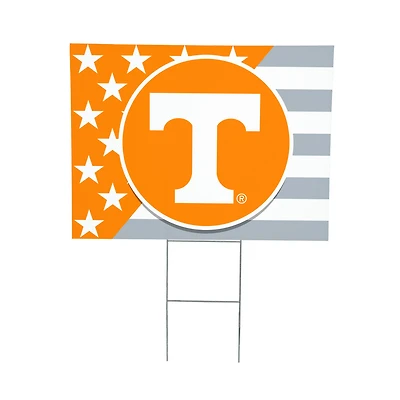 Tennessee Volunteers 18" x 24" Patriotic Americana Stars & Stripes Flag Outdoor Yard Sign