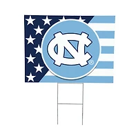 North Carolina Tar Heels 18" x 24" Patriotic Americana Stars & Stripes Flag Outdoor Yard Sign
