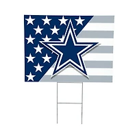 Dallas Cowboys 18" x 24" Patriotic Americana Stars & Stripes Flag Outdoor Yard Sign