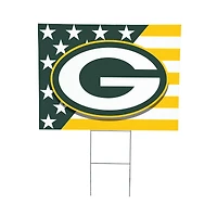 Green Bay Packers 18" x 24" Patriotic Americana Stars & Stripes Flag Outdoor Yard Sign