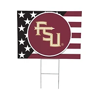 Florida State Seminoles 18" x 24" Patriotic Americana Stars & Stripes Flag Outdoor Yard Sign