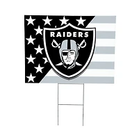 Las Vegas Raiders 18" x 24" Patriotic Americana Stars & Stripes Flag Outdoor Yard Sign