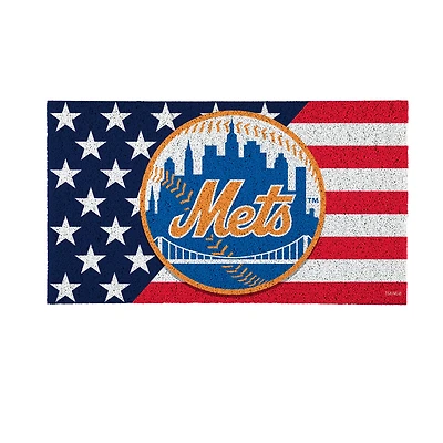 New York Mets 16" x 28" Stars & Stripes Patriotic Turf Mat