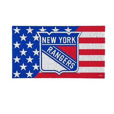 New York Rangers 16" x 28" Stars & Stripes Patriotic Turf Mat