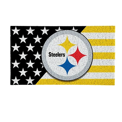 Pittsburgh Steelers 16" x 28" Stars & Stripes Patriotic Turf Mat
