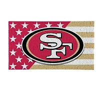 San Francisco 49ers 16" x 28" Stars & Stripes Patriotic Turf Mat