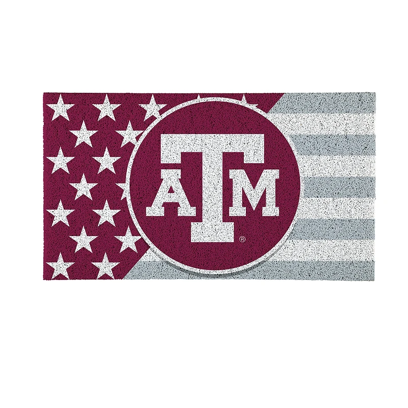 Texas A&M Aggies 16" x 28" Stars & Stripes Patriotic Turf Mat
