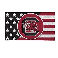 South Carolina Gamecocks 16" x 28" Stars & Stripes Patriotic Turf Mat