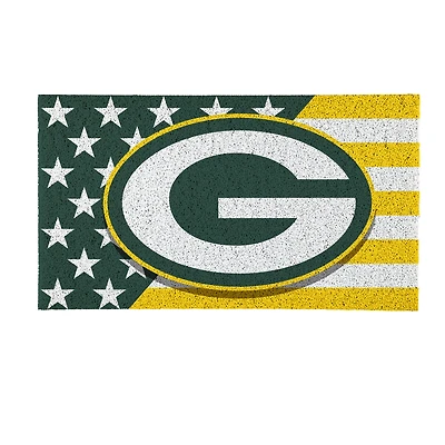 Green Bay Packers 16" x 28" Stars & Stripes Patriotic Turf Mat