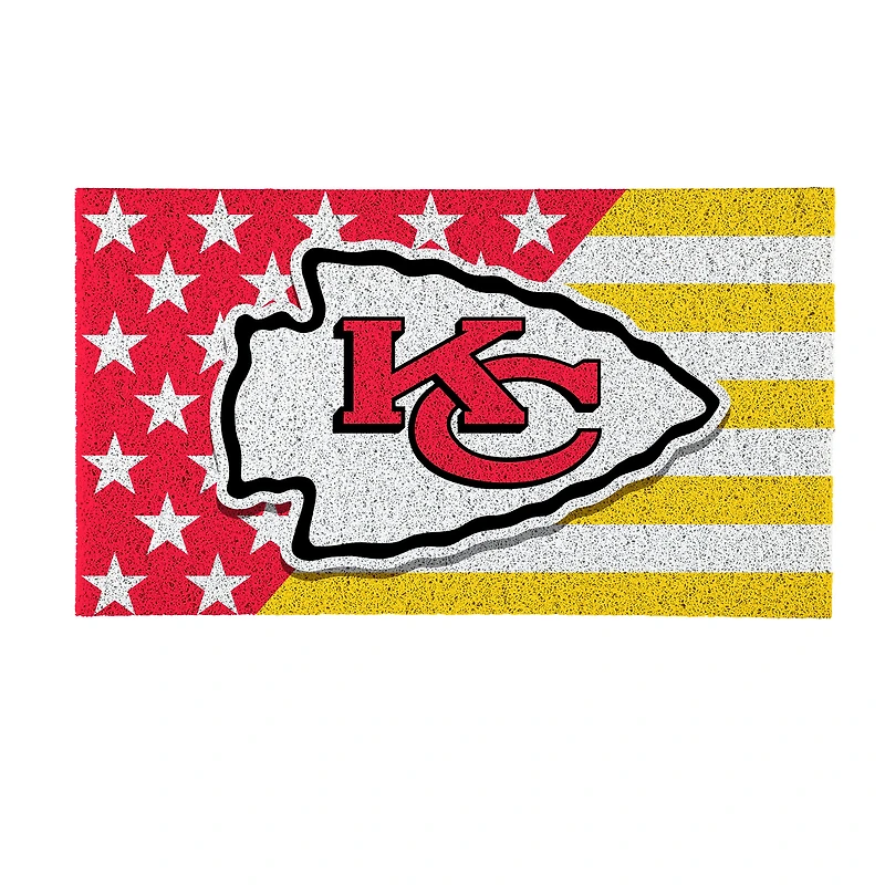 Kansas City Chiefs 16" x 28" Stars & Stripes Patriotic Turf Mat