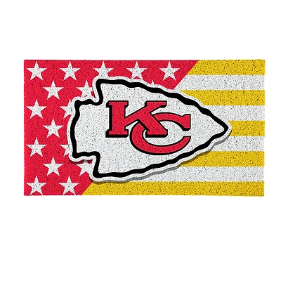 Kansas City Chiefs 16" x 28" Stars & Stripes Patriotic Turf Mat