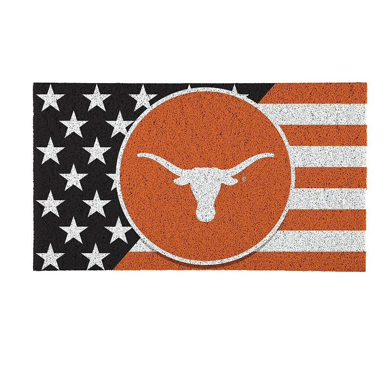 Texas Longhorns 16" x 28" Stars & Stripes Patriotic Turf Mat