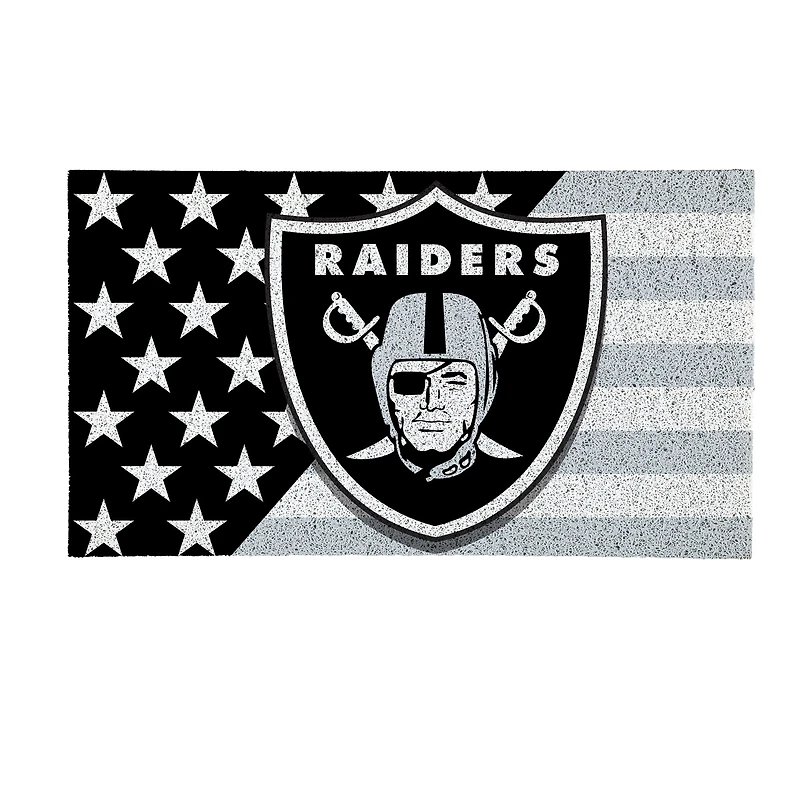 Las Vegas Raiders 16" x 28" Stars & Stripes Patriotic Turf Mat