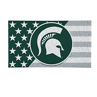 Michigan State Spartans 16" x 28" Stars & Stripes Patriotic Turf Mat
