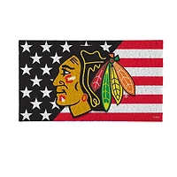 Chicago Blackhawks 16" x 28" Stars & Stripes Patriotic Turf Mat