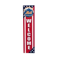 New York Mets 46" x 11" Stars & Stripes Patriotic Porch Leaner Wood Sign