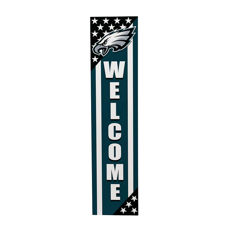Philadelphia Eagles 46" x 11" Stars & Stripes Patriotic Porch Leaner Wood Sign