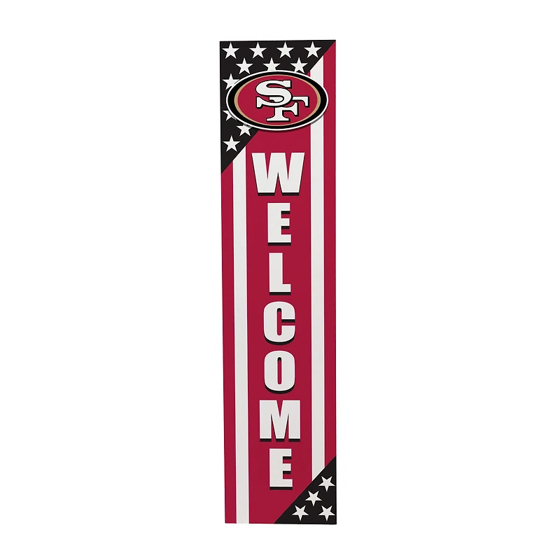 San Francisco 49ers 46" x 11" Stars & Stripes Patriotic Porch Leaner Wood Sign