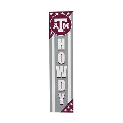 Texas A&M Aggies 46" x 11" Stars & Stripes Patriotic Porch Leaner Wood Sign