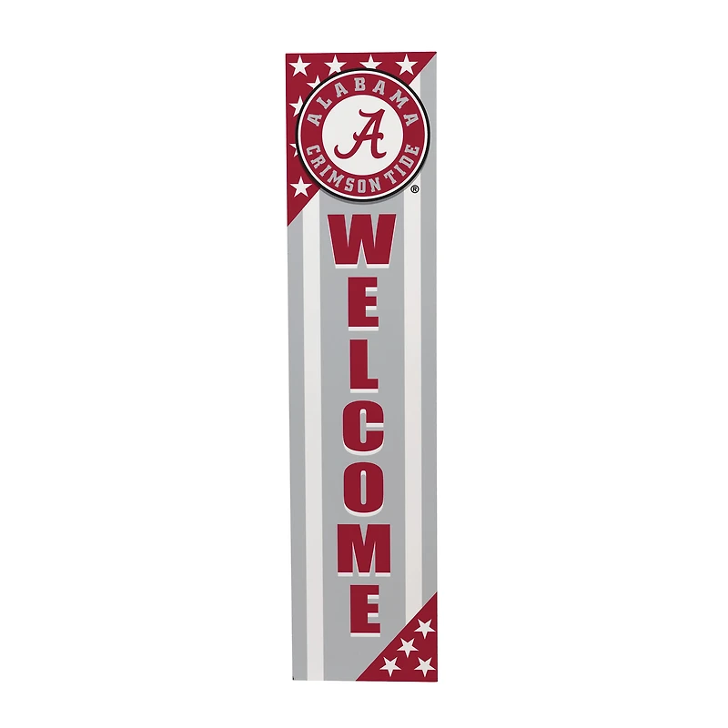 Alabama Crimson Tide 46" x 11" Stars & Stripes Patriotic Porch Leaner Wood Sign