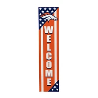 Denver Broncos 46" x 11" Stars & Stripes Patriotic Porch Leaner Wood Sign