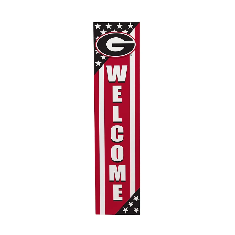 Georgia Bulldogs 46" x 11" Stars & Stripes Patriotic Porch Leaner Wood Sign