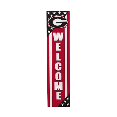 Georgia Bulldogs 46" x 11" Stars & Stripes Patriotic Porch Leaner Wood Sign