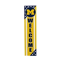 Michigan Wolverines 46" x 11" Stars & Stripes Patriotic Porch Leaner Wood Sign