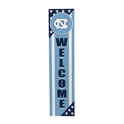 North Carolina Tar Heels 46" x 11" Stars & Stripes Patriotic Porch Leaner Wood Sign