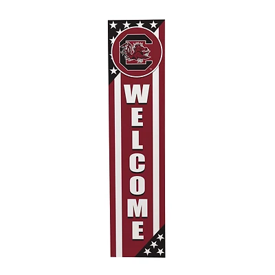 South Carolina Gamecocks 46" x 11" Stars & Stripes Patriotic Porch Leaner Wood Sign