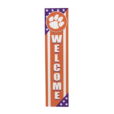 Clemson Tigers 46" x 11" Stars & Stripes Patriotic Porch Leaner Wood Sign