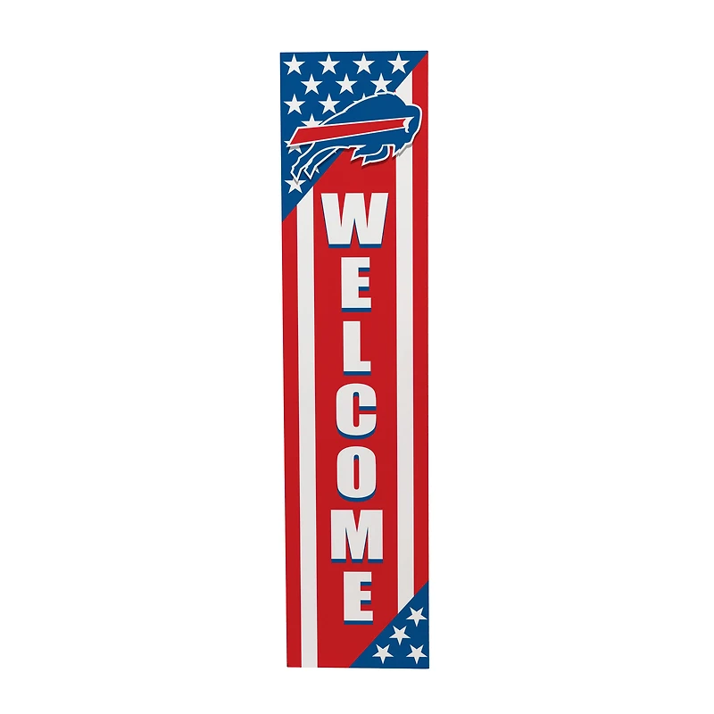 Buffalo Bills 46" x 11" Stars & Stripes Patriotic Porch Leaner Wood Sign