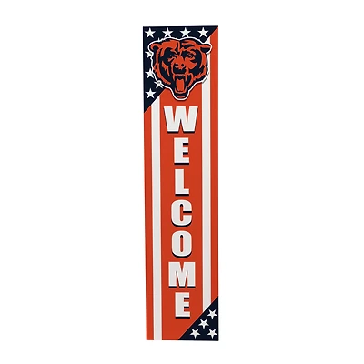 Chicago Bears 46" x 11" Stars & Stripes Patriotic Porch Leaner Wood Sign