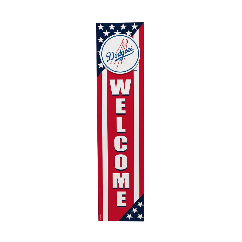 Los Angeles Dodgers 46" x 11" Stars & Stripes Patriotic Porch Leaner Wood Sign