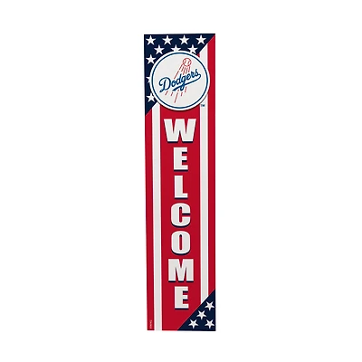 Los Angeles Dodgers 46" x 11" Stars & Stripes Patriotic Porch Leaner Wood Sign